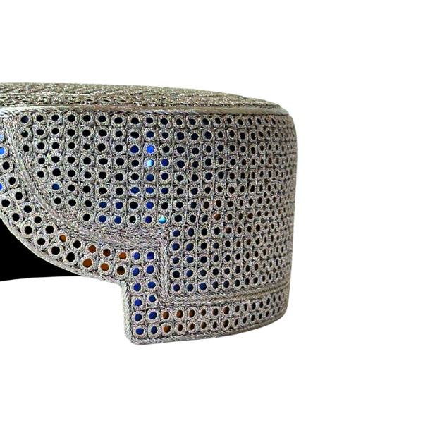White Sindhi Topi - Blue Shade - Nasir Bhai
