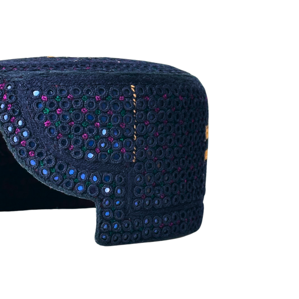 Blue Sindhi Topi - Traditional design - Blue Shade - Nasir Bhai