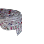 Limited And Premiun Balochi Topi - White Design - Multi Color Stitching - Multi Color Tikki - Raja Cap