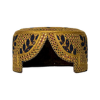 Golden Sindhi Topi - Flower Design - Golden Shade - Nasir Bhai