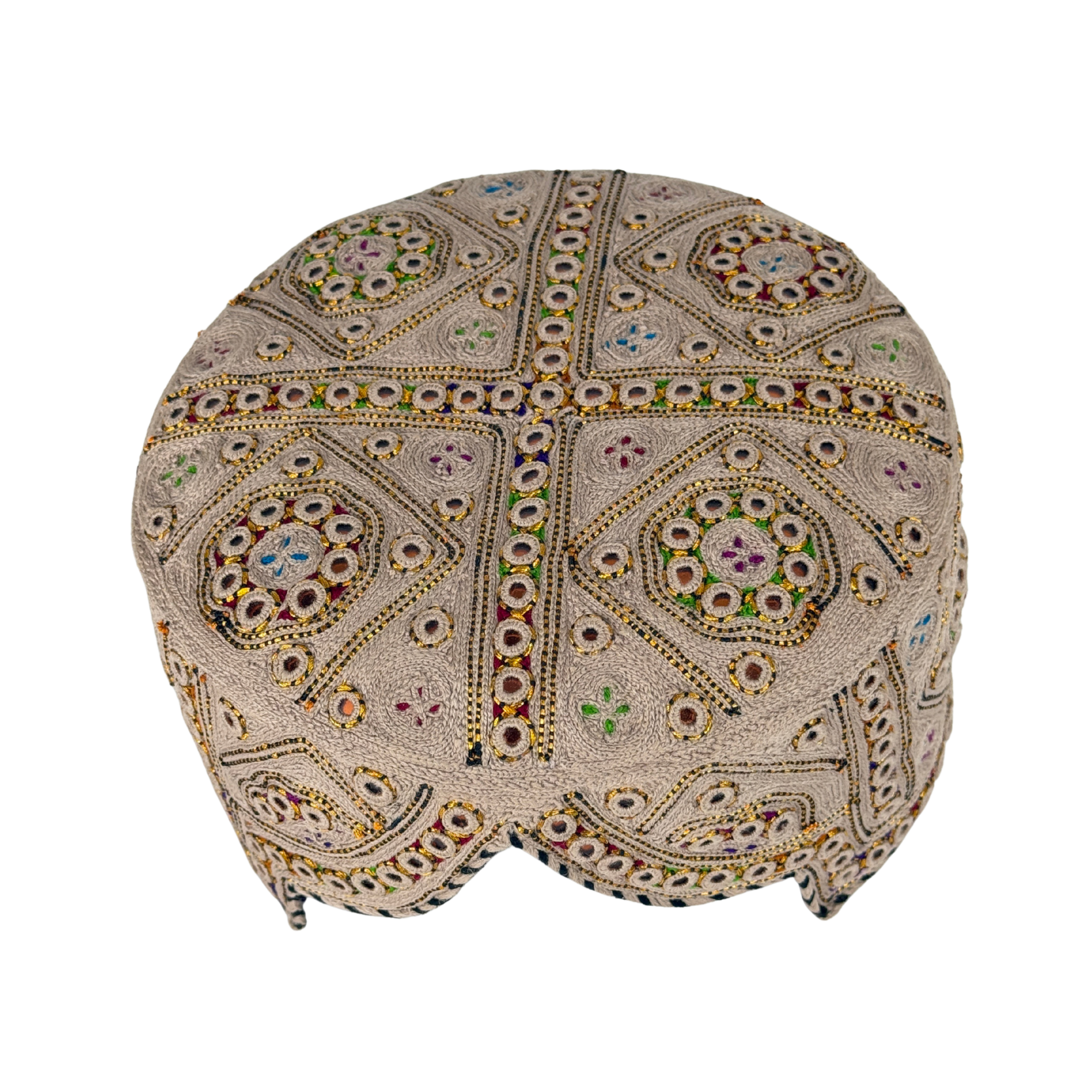 Brown Balochi Topi - Traditional design - Golden Shade - Nasir Bhai