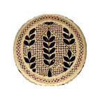 White Sindhi Topi - Flower Design - Golden Shade - Nasir Bhai
