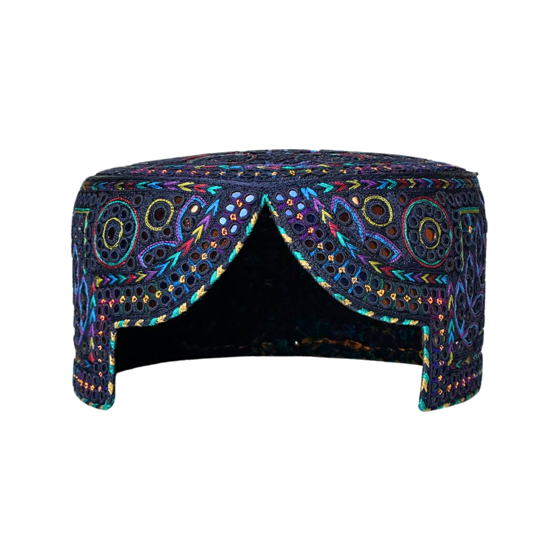 Blue Sindhi Topi - Traditional design - Blue Shade - Nasir Bhai