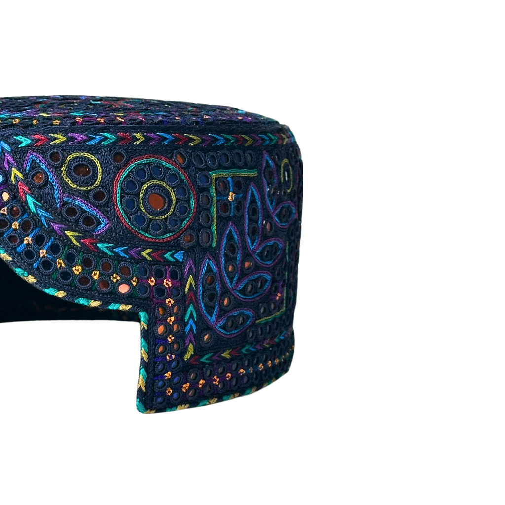 Blue Sindhi Topi - Traditional design - Blue Shade - Nasir Bhai