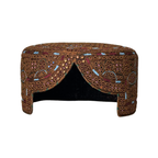 Brown Sindhi Topi - Flower Design - Nasir Bhai