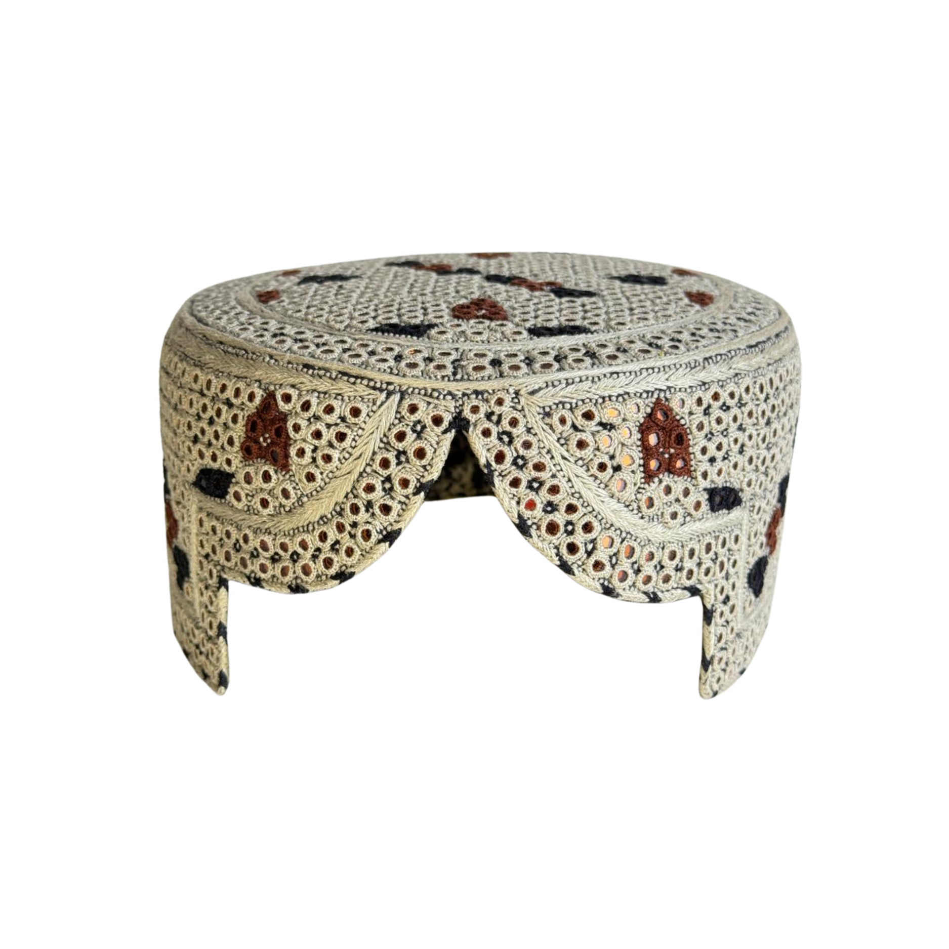 Light Brown Sindhi Topi - Traditional Design - Golden Shade - Nasir Bhai