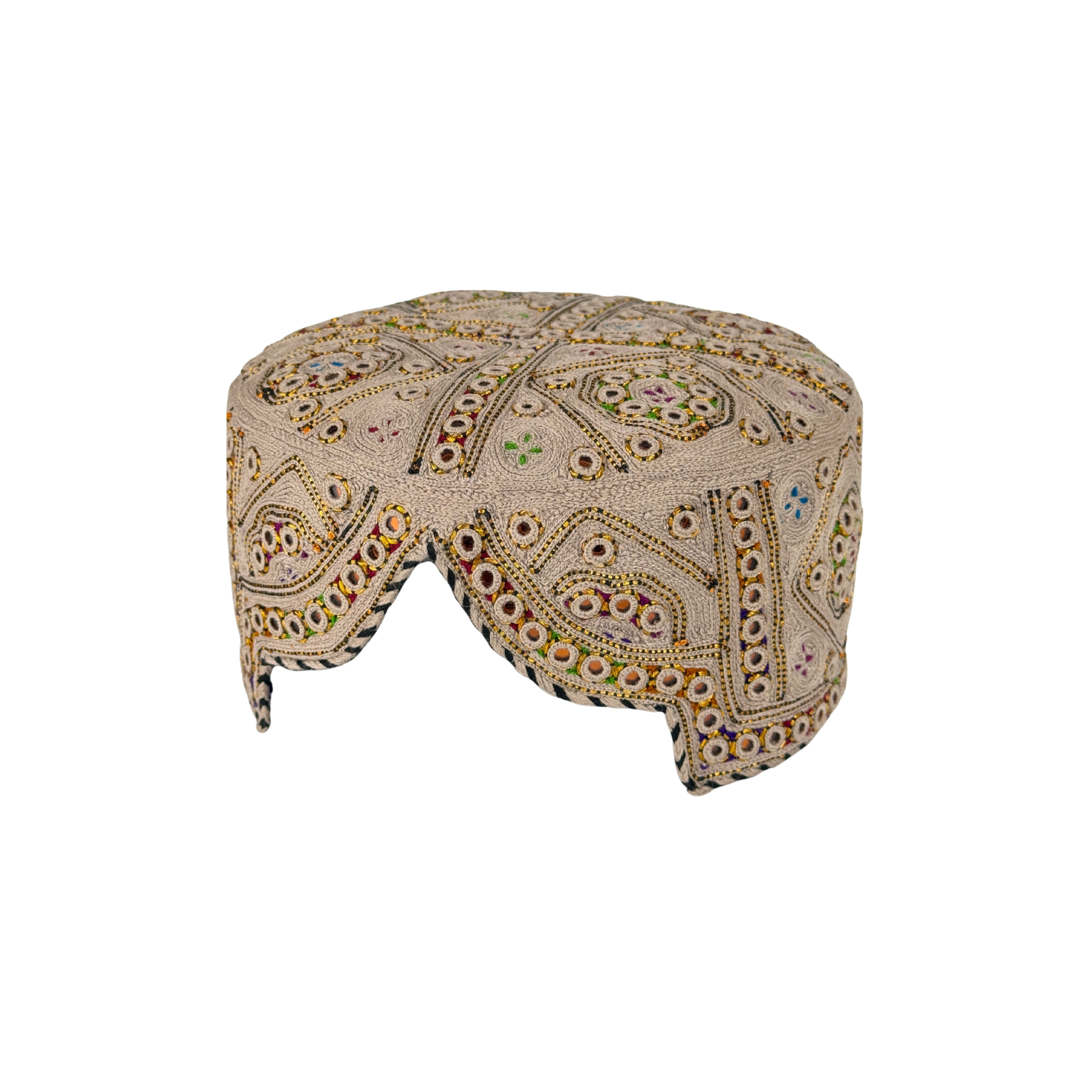 Brown Balochi Topi - Traditional design - Golden Shade - Nasir Bhai