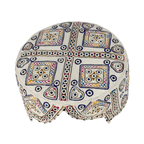 White Sindhi Topi - Traditional design - Blue Shade - Nasir Bhai