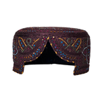 Maroon Sindhi Topi - Flower Design - Nasir Bhai