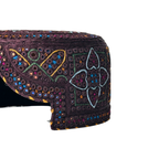 Maroon Sindhi Topi - Flower Design - Nasir Bhai