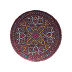 Maroon Sindhi Topi - Flower Design - Nasir Bhai