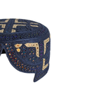 Black Sindhi Topi - Traditional Design - Golden Shade - Nasir Bhai