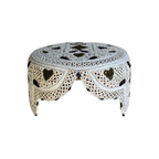White Sindhi Topi - Heart Design - Golden Shade - Nasir Bhai