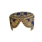 Blue Sindhi Topi - Flower Design - Blue Shade - Nasir Bhai