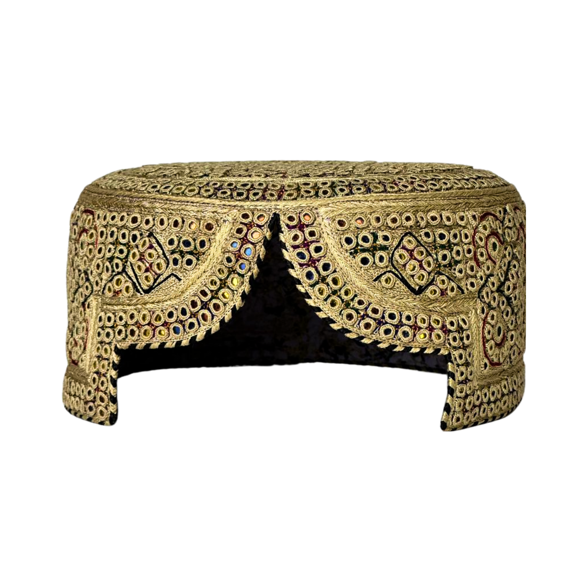 Light Brown Sindhi Topi - Traditional design - Nasir Bhai