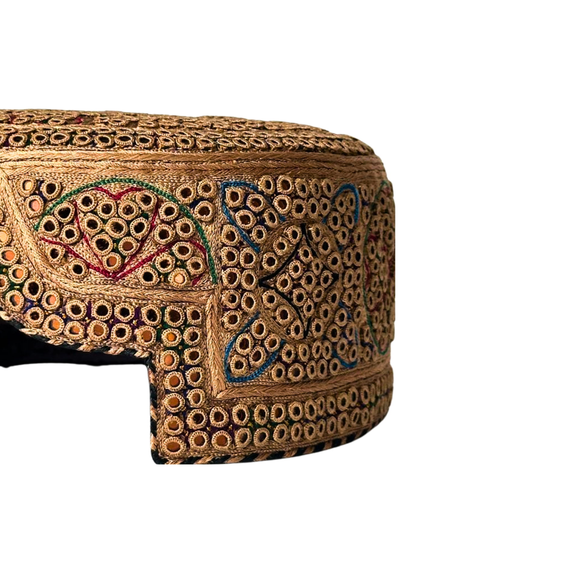 Golden Sindhi Topi - Traditional design - Nasir Bhai