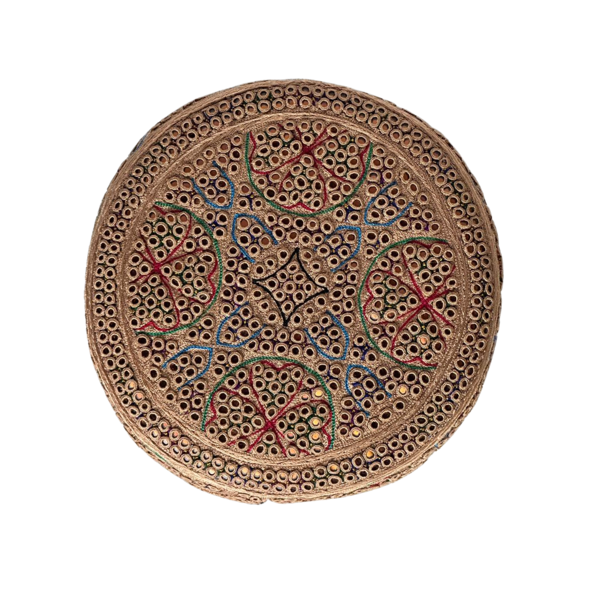 Golden Sindhi Topi - Traditional design - Nasir Bhai