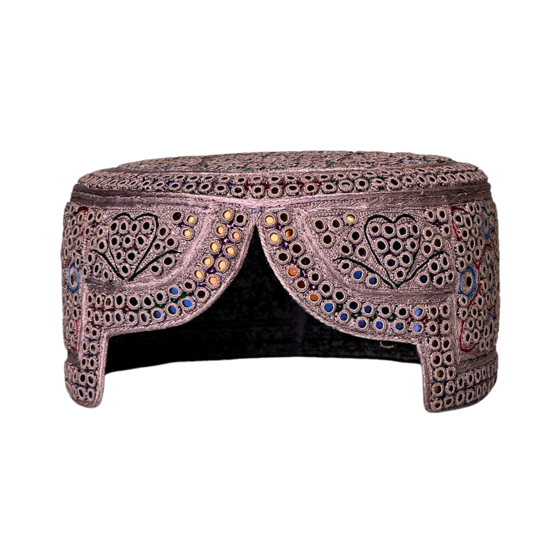 Light Pink Sindhi Topi - Flown Design - Nasir Bhai