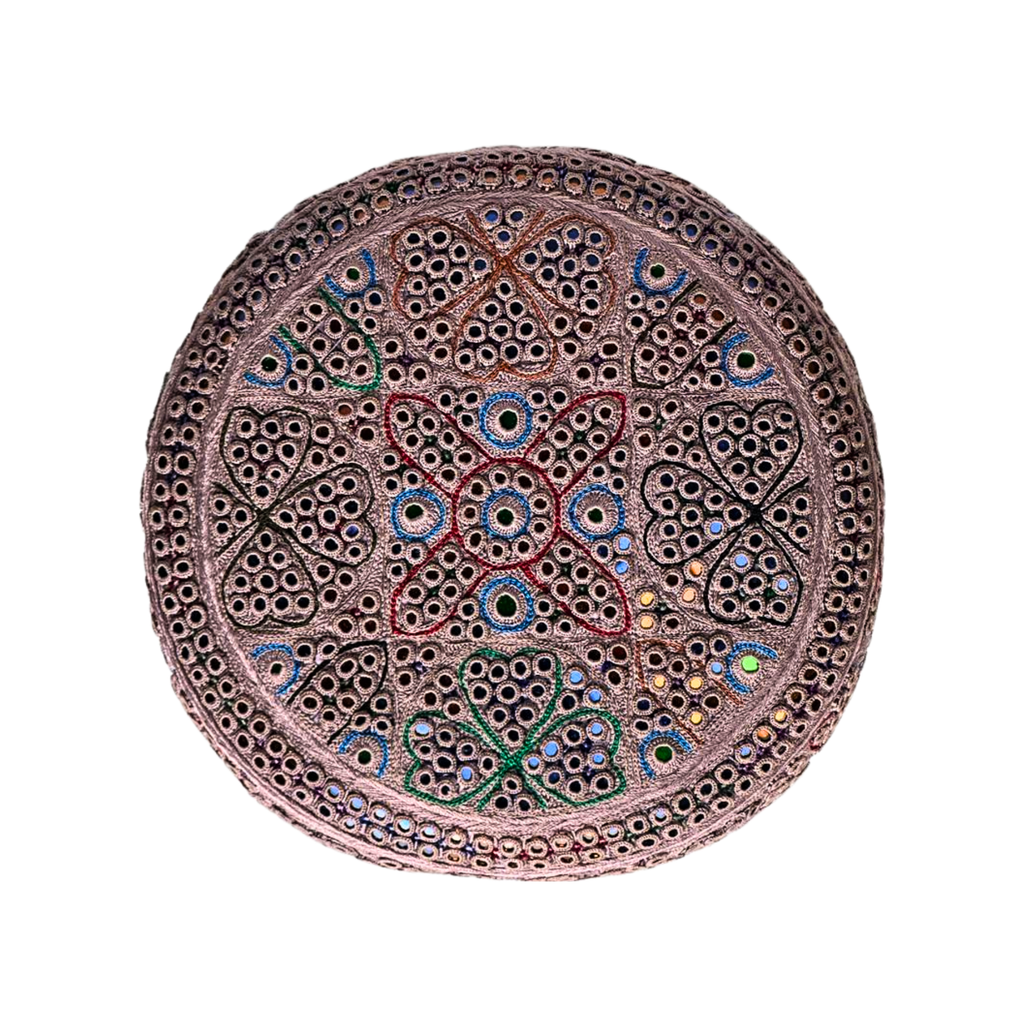 Light Pink Sindhi Topi - Flown Design - Nasir Bhai