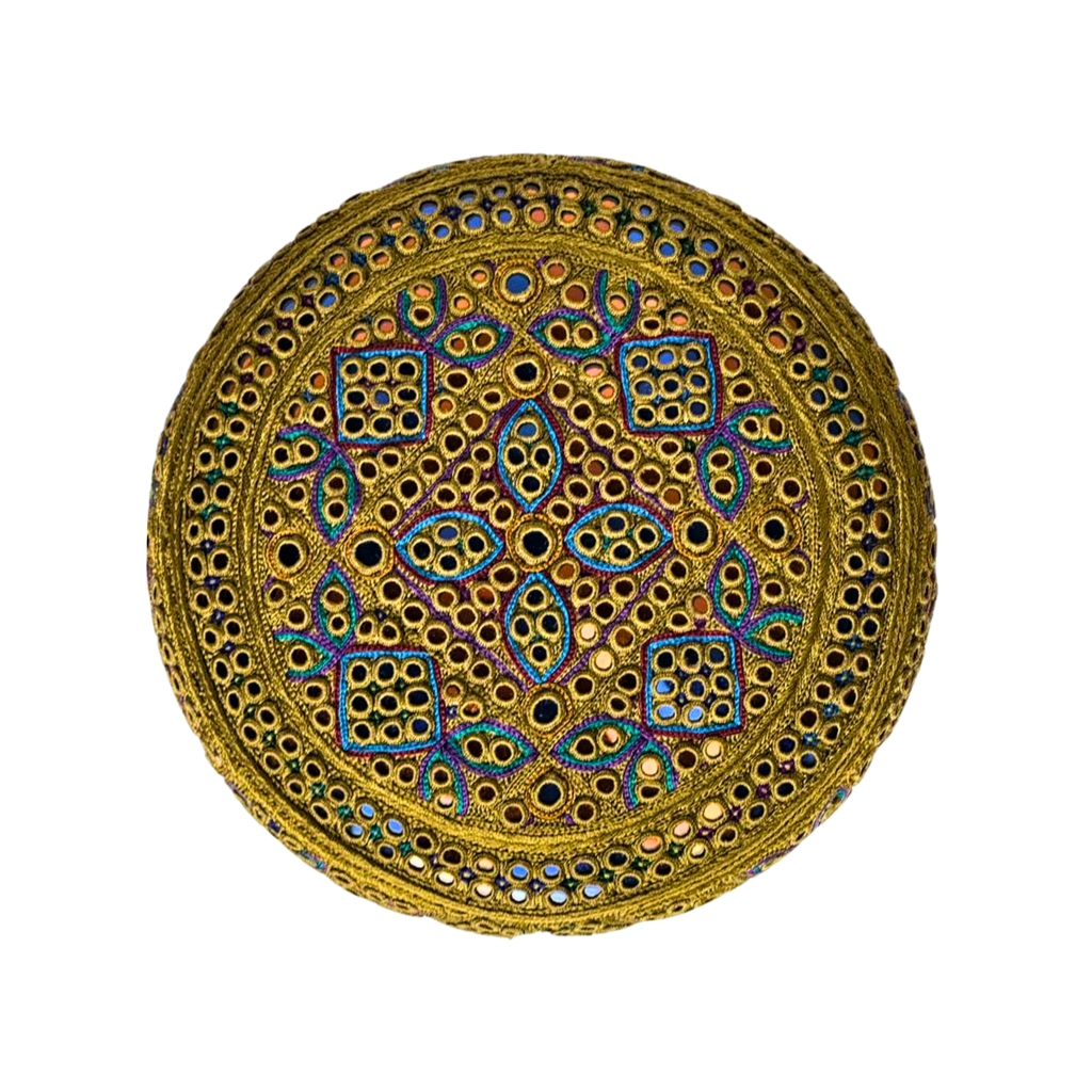 Golden Sindhi - Flower Design - Blue Shade - Nasir Bhai