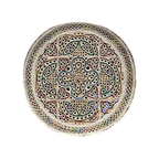 White Sindhi Topi - Flower Design -Blue Shade - Nasir Bhai
