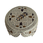 Light Brown Sindhi Topi - Flower Design - Golden Shade - Nasir Bhai