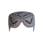 Silver Sindhi Topi - Traditional Design - Golden Shade - Nasir Bhai