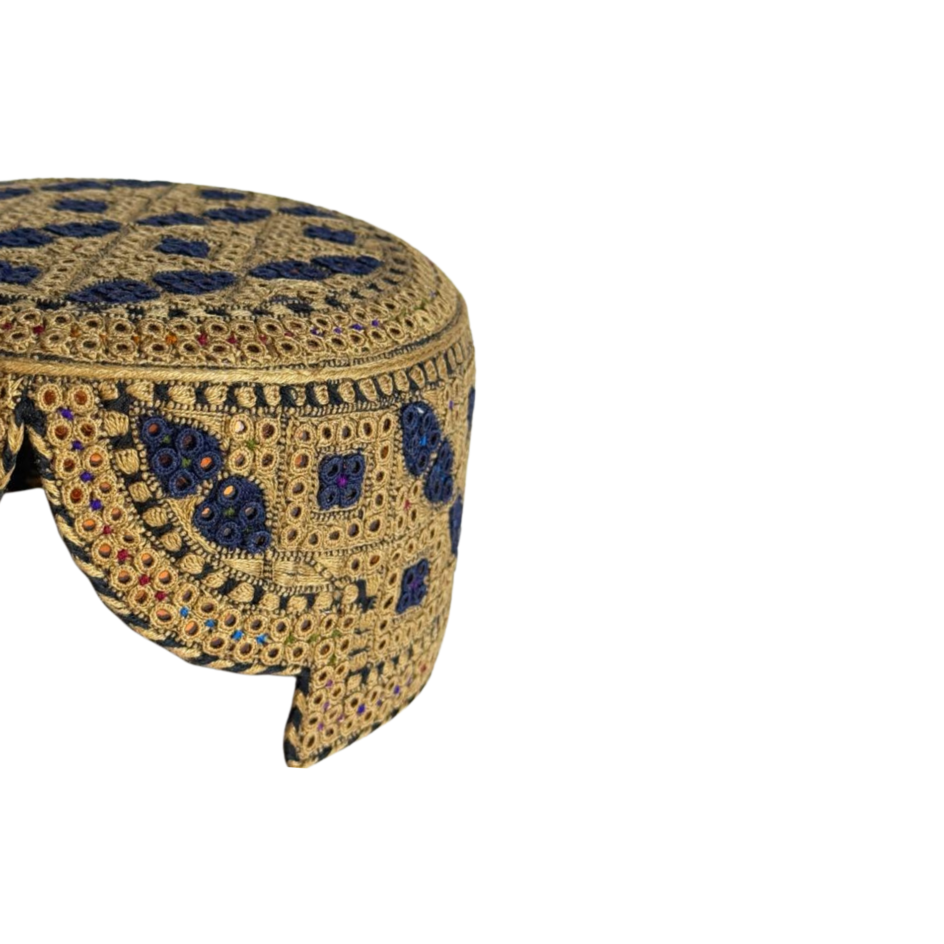Golden Sindhi Topi - Traditional Design - Golden Shade -  Nasir Bhai