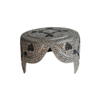 Grey Sindhi Topi - Heart Design - Golden Shade - Nasir Bahi