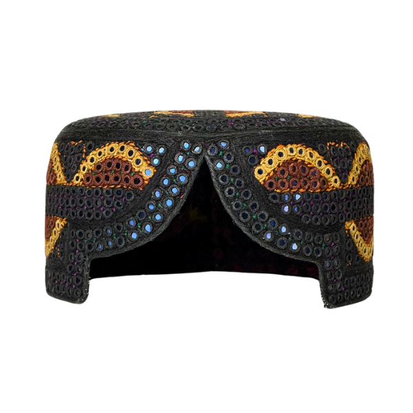 Blue Sindhi Topi - Traditional design - Blue Shade - Nasir Bhai