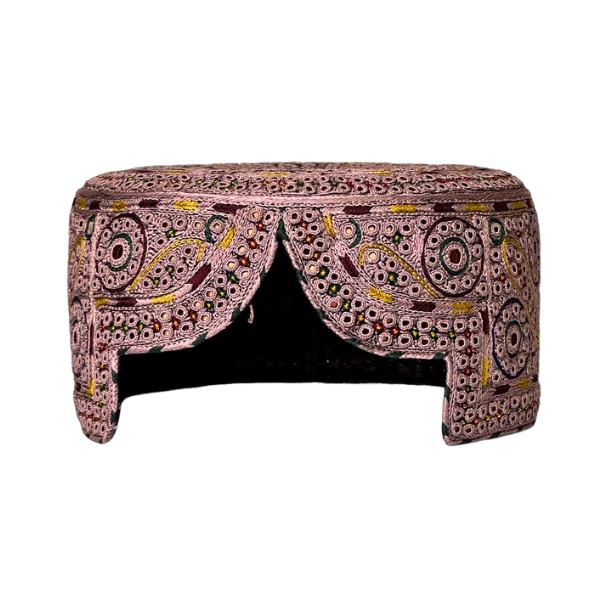 Pink Sindhi Topi - Traditional design - Nasir Bhai