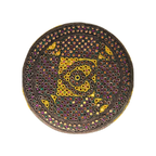Maroon Sindhi Topi - Heart Design - White Shade - Nasir Bhai