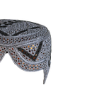 Silver Sindhi Topi - Traditional Design - Golden Shade - Nasir Bhai