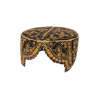 Black Balochi Topi - Traditional design - Golden Shade - Nasir Bhai
