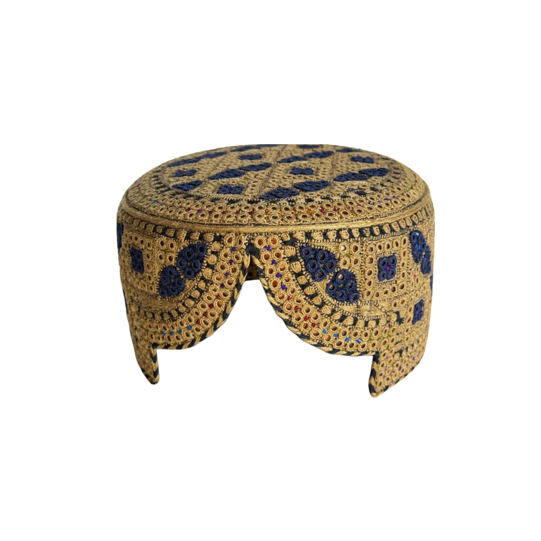 Golden Sindhi Topi - Traditional Design - Golden Shade -  Nasir Bhai