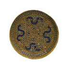 Brown Sindhi Topi - Traditional design - Blue Shade - Nasir Bhai