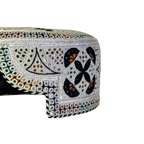 White Sindhi Topi - Flower Design - White Shade - Nasir Bhai
