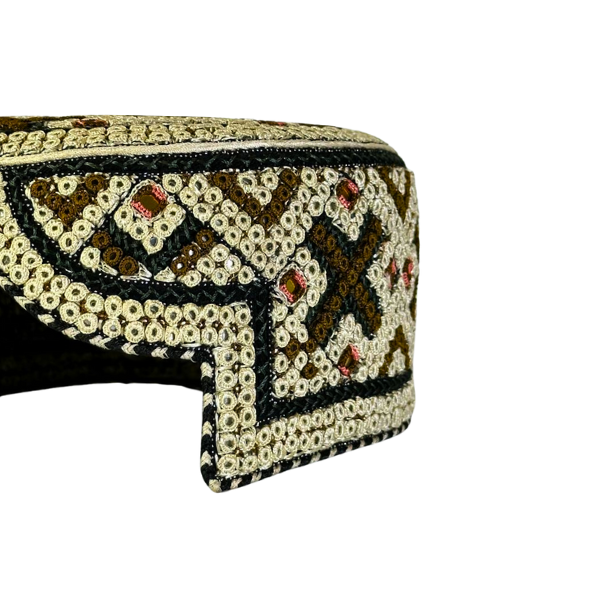 White Sindhi Topi - Traditional design - Nasir Bhai