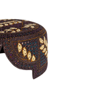Brown Sindhi Topi - Flower Design - Golden Shade - Nasir Bhai