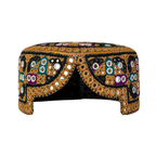 Brown Sindhi Topi -Traditional design - White Shade - Nasir Bhai