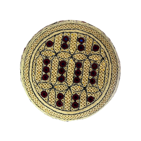 Light Brown Sindhi Topi - Traditional design - Blue Shade - Nasir Bhai