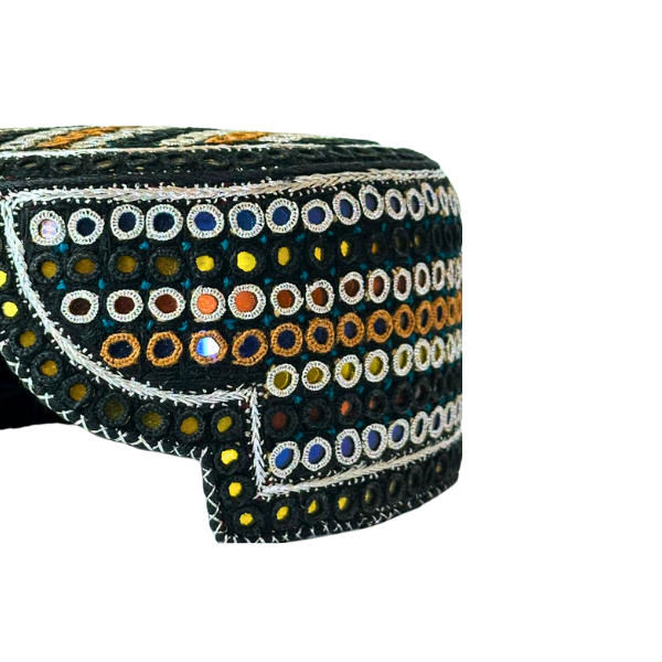 Black Sindhi Topi - Blue Shade - Nasir Bhai