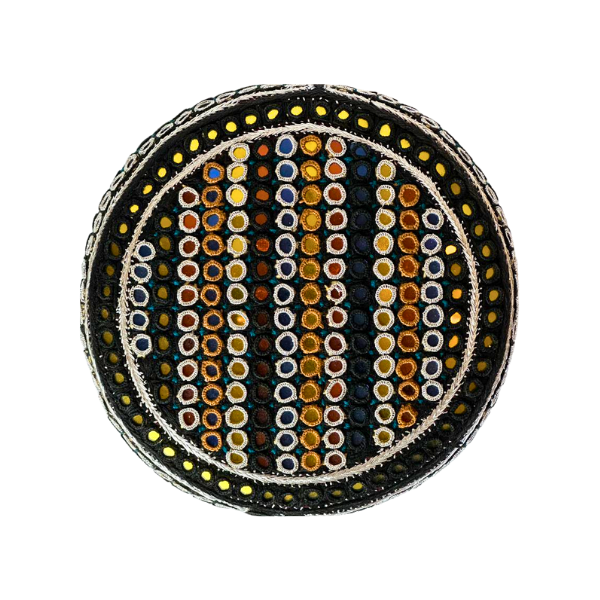 Black Sindhi Topi - Blue Shade - Nasir Bhai