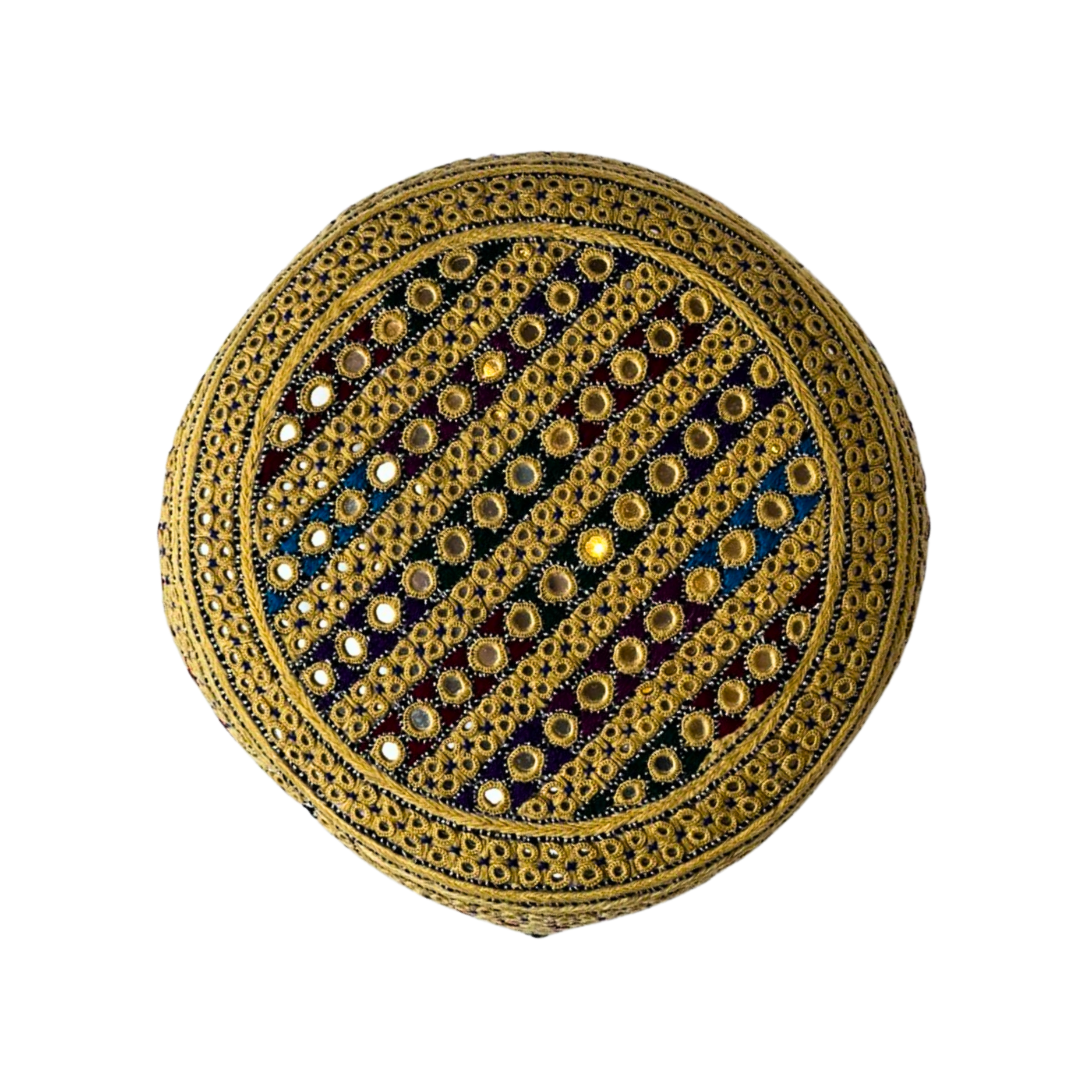 Golden Sindhi Topi - White Shade - Nasir Bhai