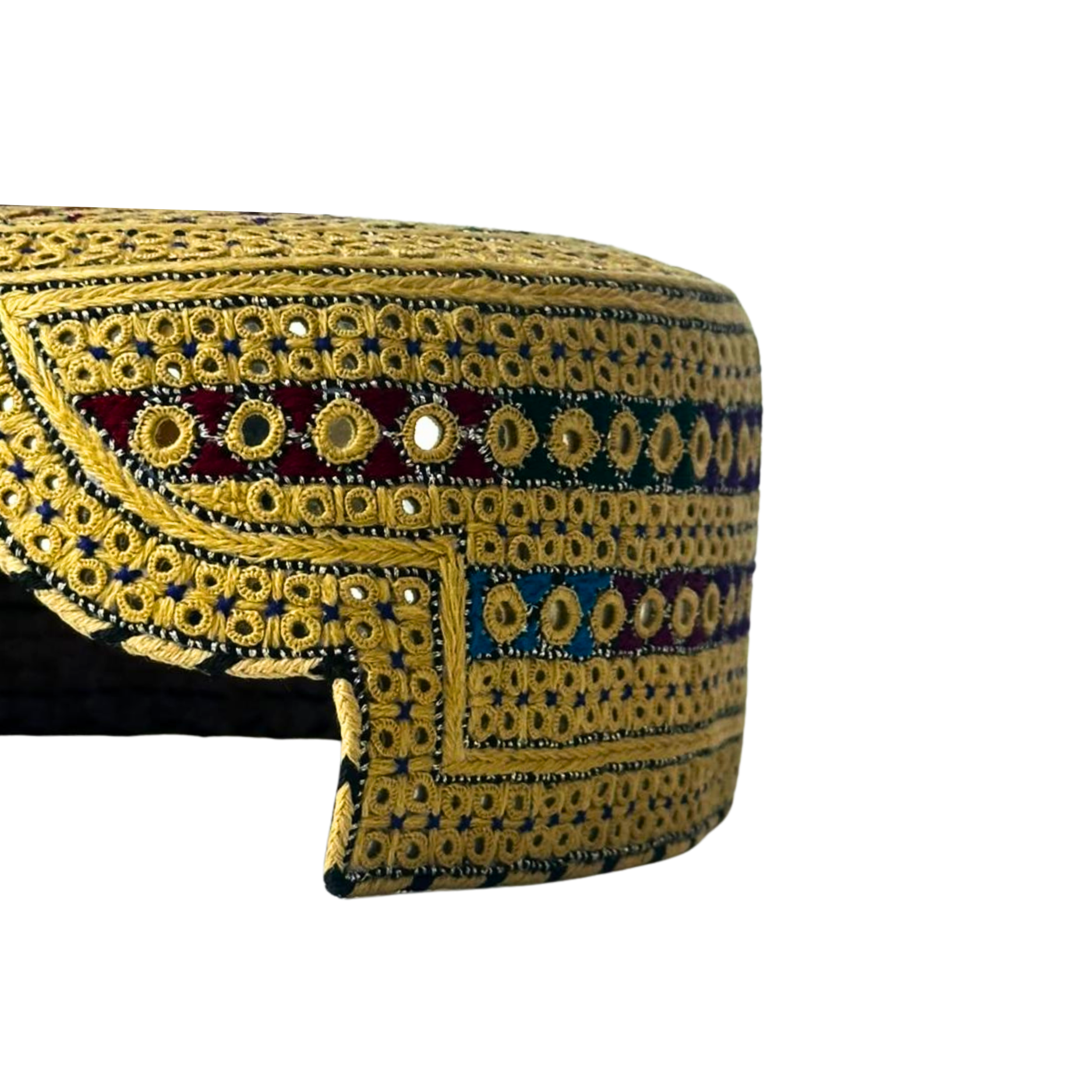 Golden Sindhi Topi - White Shade - Nasir Bhai