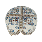 White Balochi Topi - Traditional design - Golden Shade - Nasir Bhai