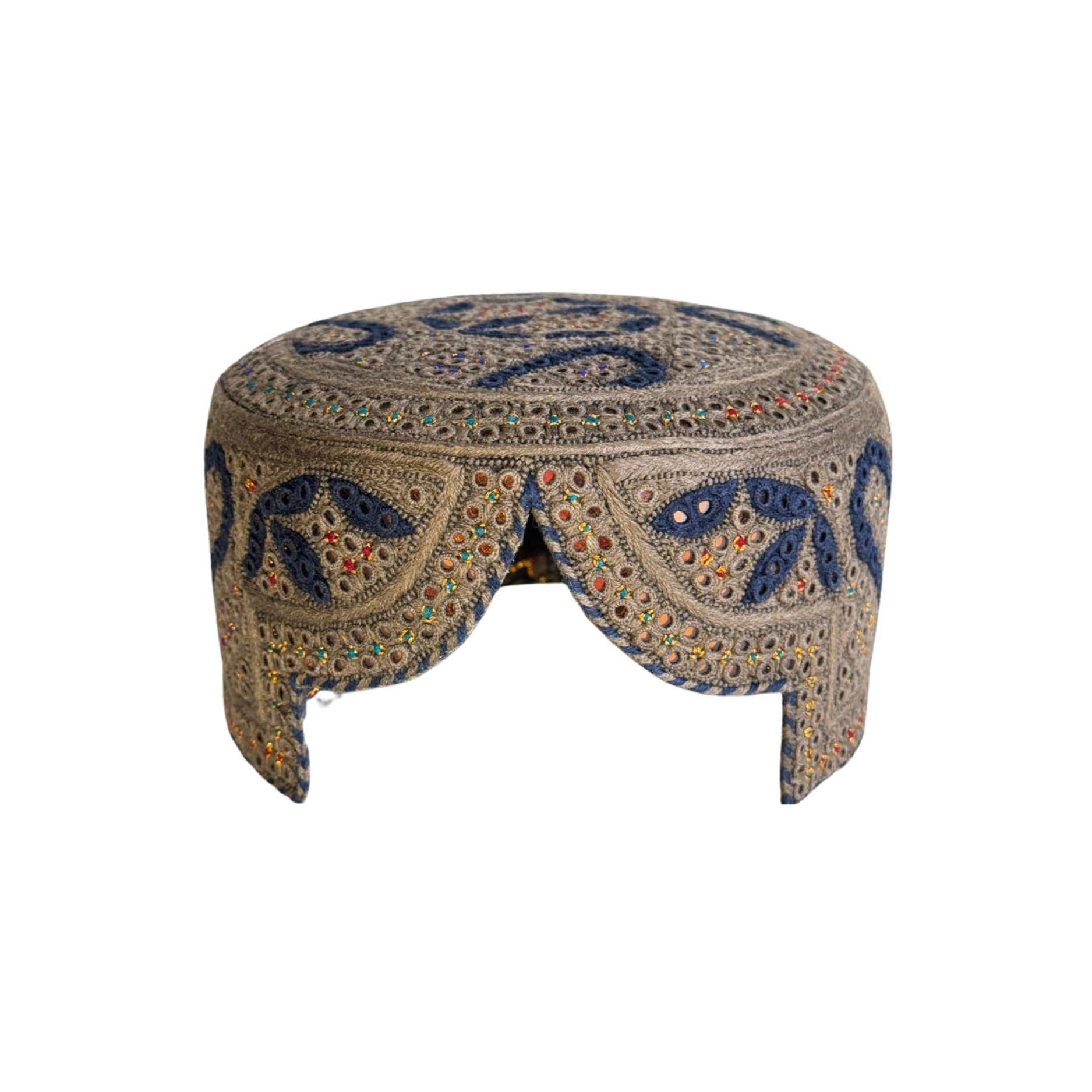 Light Brown Sindhi Topi - Traditional Design - Golden Shade - Nasir Bhai