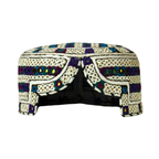 White Sindhi Topi -Traditional design - Golden Shade - Nasir Bhai