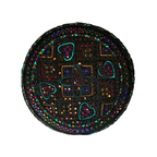 Black Sindhi Topi - Heart Design - Traditional design - Golden Shade - Nasir Bhai