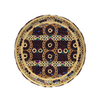 Light Brown Sindhi Topi - Traditional design - Blue Shade - Nasir Bhai
